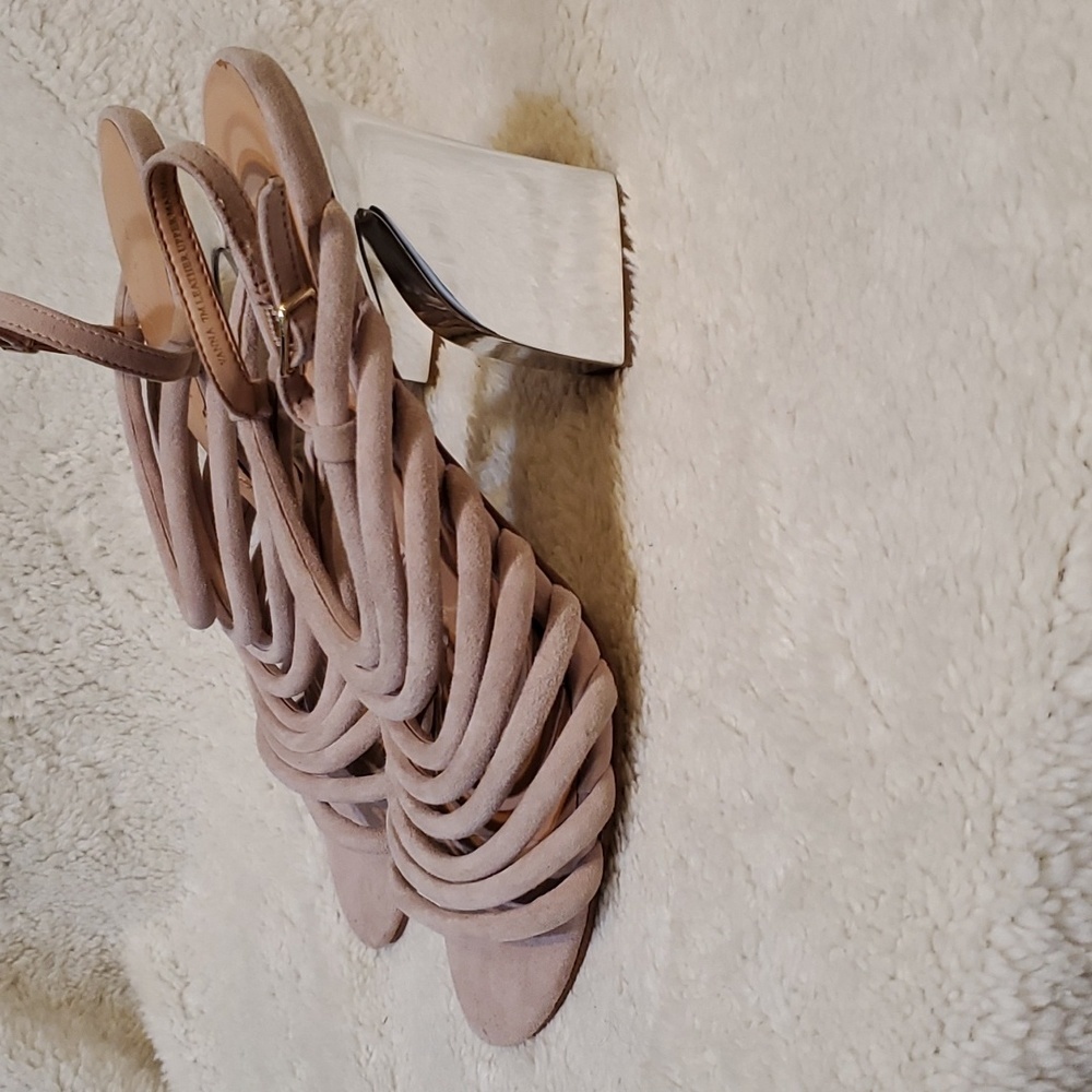 Halston Heritage Vanna Leather Uppers Sandals SZ 7